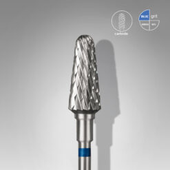 Staleks - Carbide nail drill bit, “frustum”, blue, head diameter 6 mm/ working part 14 mm