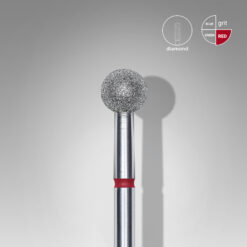 Diamond nail drill bit ball red EXPERT head diameter 5 mm
