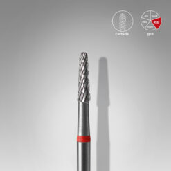 Carbide nail drill bit cone red EXPERT head diameter 2,3 mm / working part 8 mm